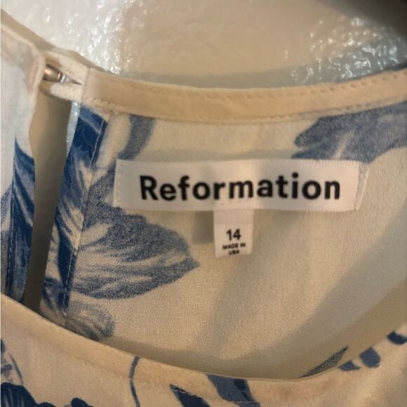 Reformation Frasier Dress in Lisse Blue Floral Size 14 - Picture 5 of 7